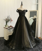 A-line Sweetheart Floor-Length Tulle Prom Dress with Lace-Up Back