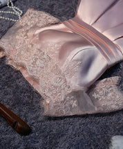 Strapless Floral Lace Satin Homecoming Dress with Pleated Skirt