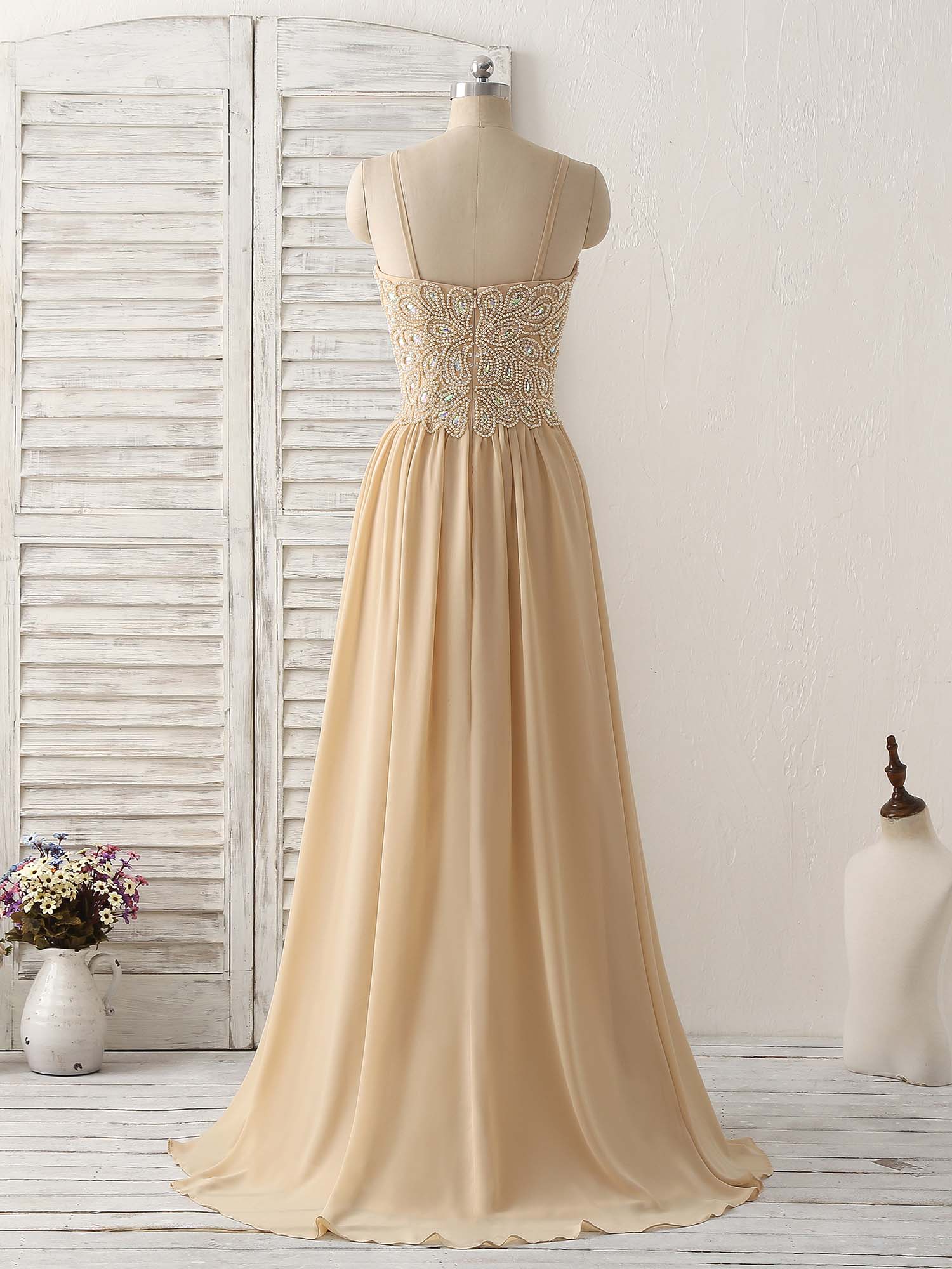 A-Line Sweetheart Neck Floor-Length Tulle Gown with Beaded Bodice Prom Dress