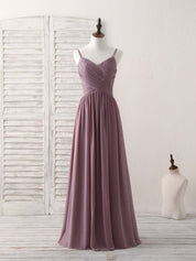 A-Line Sweetheart Neckline Floor-Length Chiffon Prom Dress