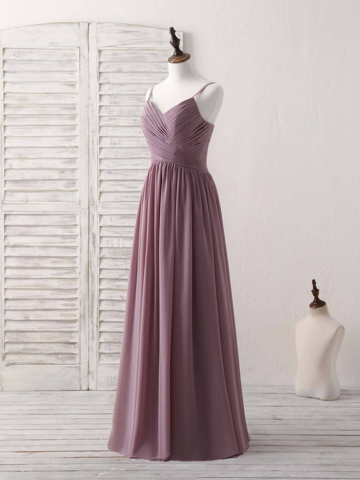 A-Line Sweetheart Neckline Floor-Length Chiffon Prom Dress