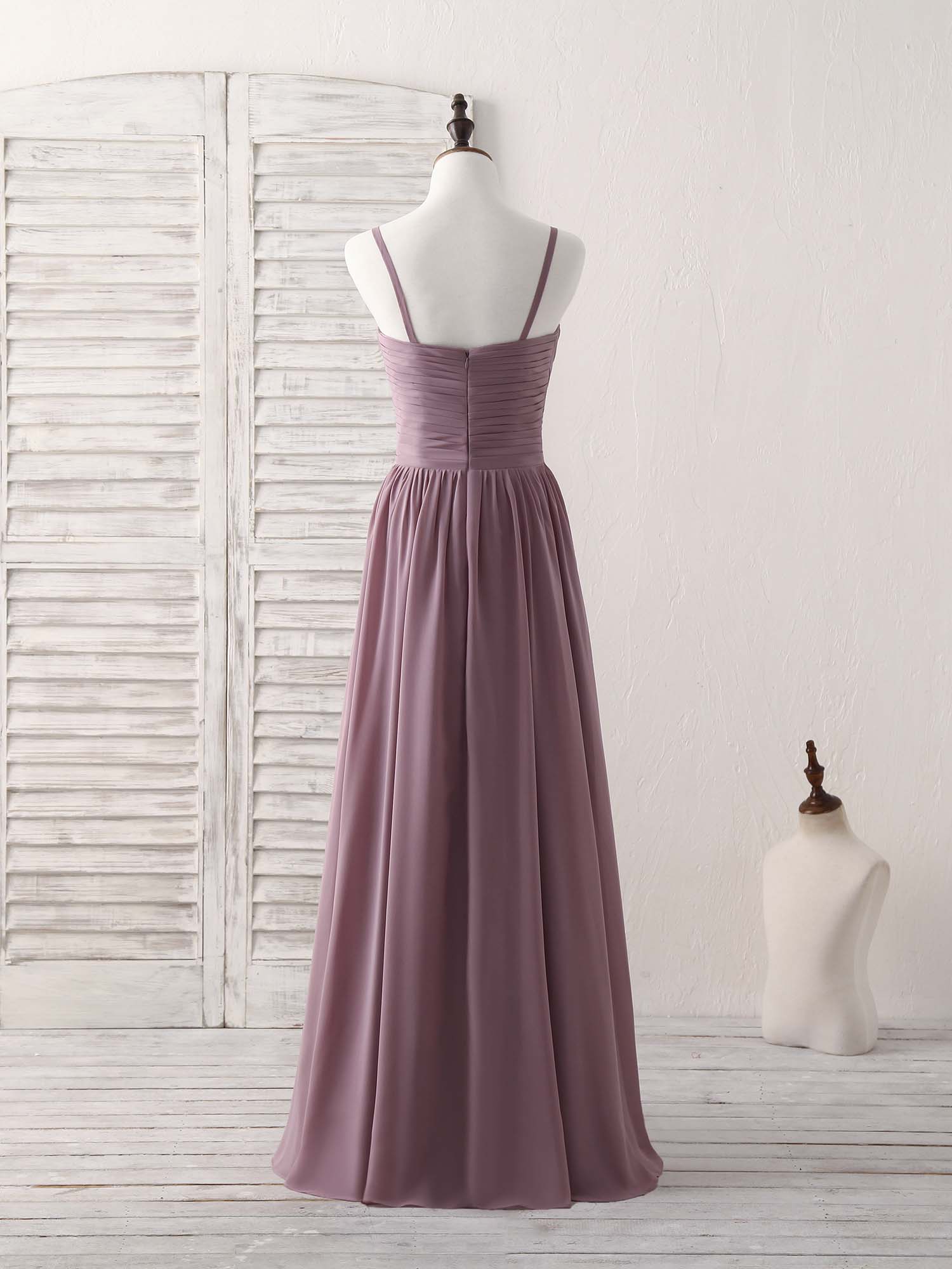 A-Line Sweetheart Neckline Floor-Length Chiffon Prom Dress