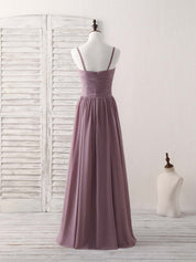 A-Line Sweetheart Neckline Floor-Length Chiffon Prom Dress