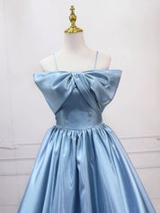 Sweet Bow Bodice A-Line Satin Prom Dress