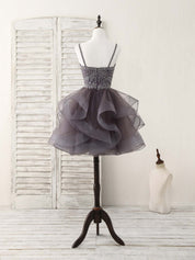 A-Line Sweetheart Neckline Short/Mini Tulle Homecoming Dress with Beaded Bodice