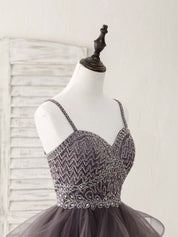 A-Line Sweetheart Neckline Short/Mini Tulle Homecoming Dress with Beaded Bodice