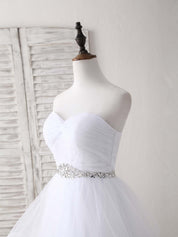 A-Line Sweetheart Neck Floor-Length Chiffon Prom Dress with Beaded Waist