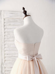 A-line Sweetheart Neck Knee-Length Tulle Homecoming Dress with Pleated Bodice