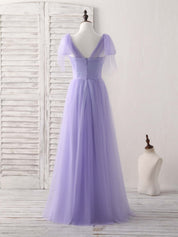 A-Line Sweetheart Floor-Length Tulle Prom Dress with Beaded Waistband
