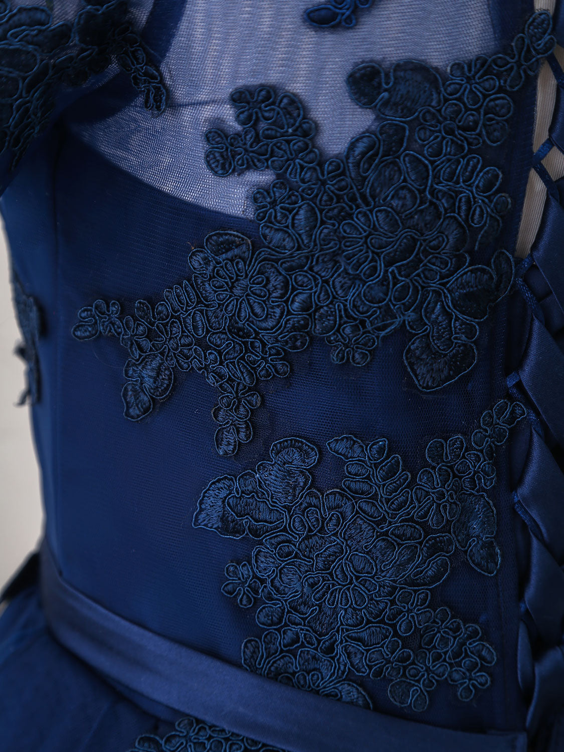 Off-the-Shoulder A-Line High-Low Homecoming Dress with Lace Appliqué