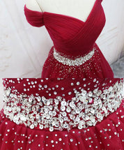 Tulle Off-the-Shoulder Homecoming Dress with Beaded Waist and Sequin Embellishments