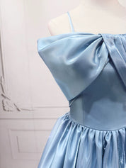 Sweet Bow Bodice A-Line Satin Prom Dress
