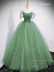 Ball Gown Sweetheart Floor-Length Tulle Prom Dress with Beaded Corset Bodice