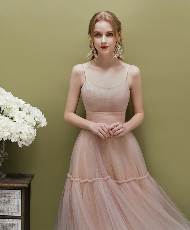 A-Line Scoop Neck Knee-Length Tulle Prom Dress in Sage Green with Tiered Skirt
