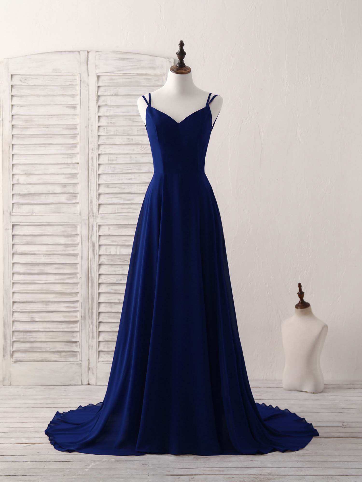 A-Line Sweetheart Floor-Length Chiffon Minimalist Elegant Prom Dress