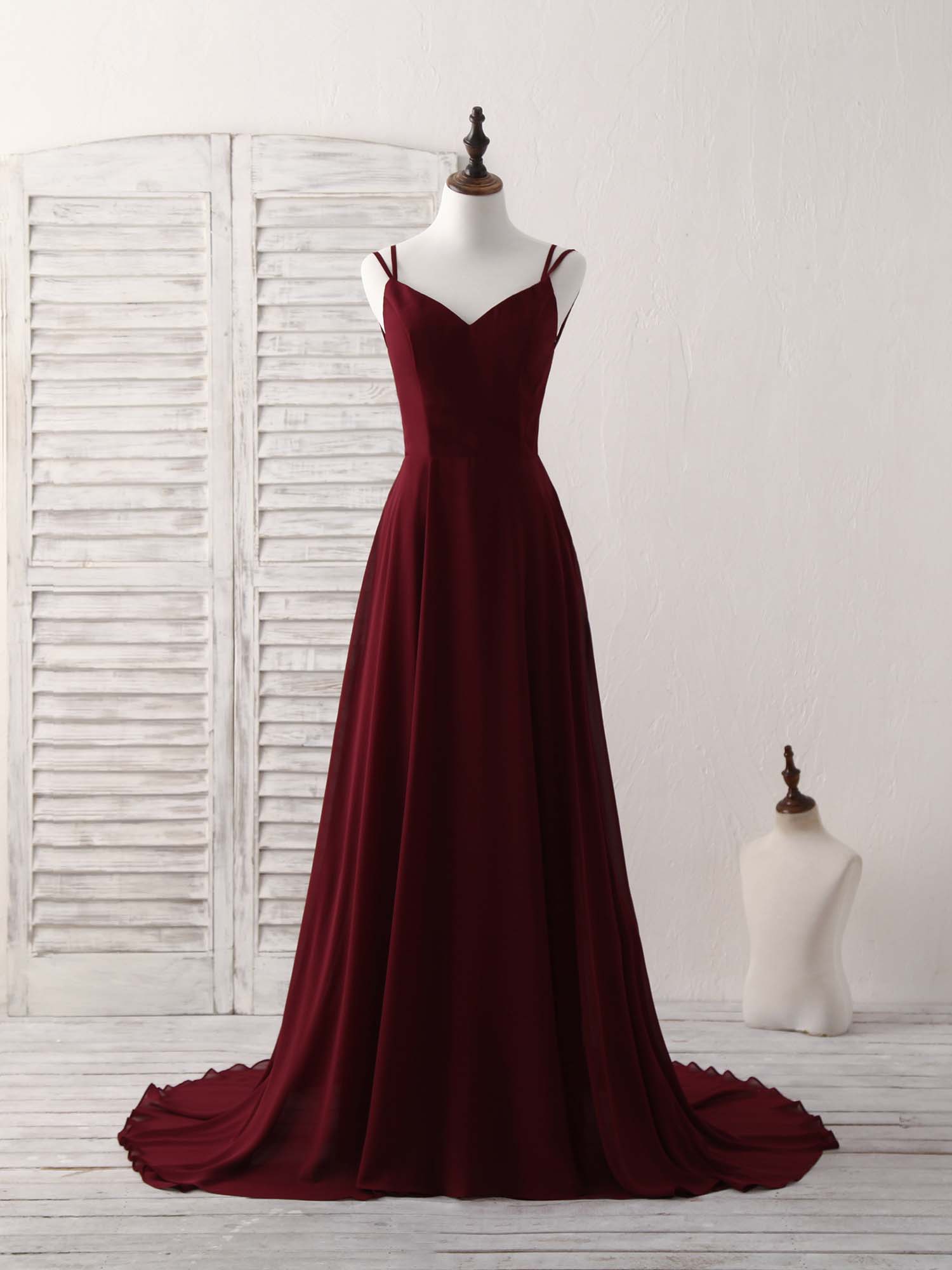 A-Line Sweetheart Floor-Length Chiffon Minimalist Elegant Prom Dress