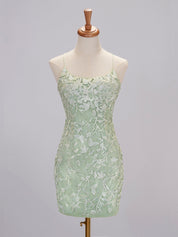 Audrey Light Green Tight Short Homecoming Dress
