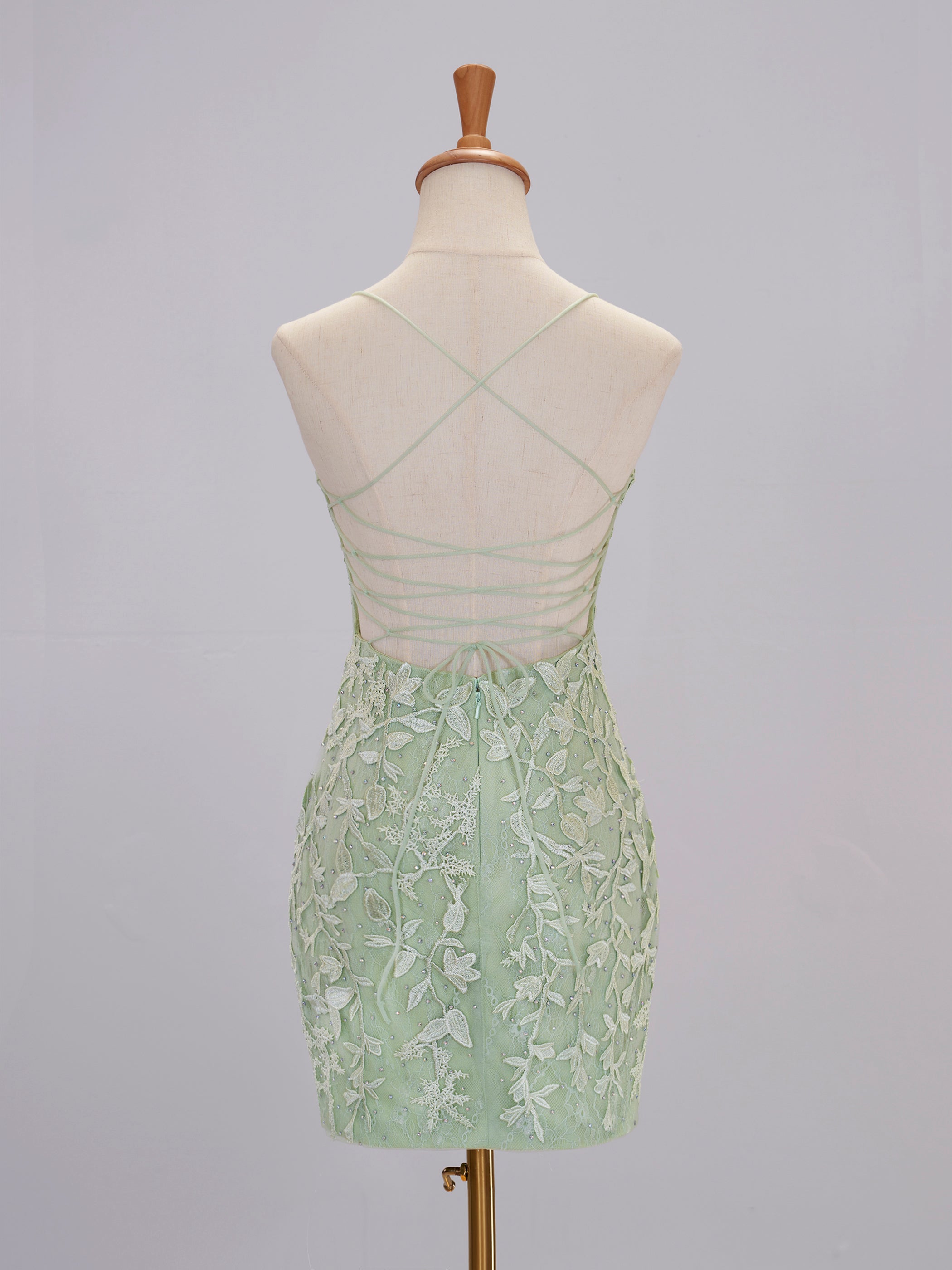 Audrey Light Green Tight Short Homecoming Dress