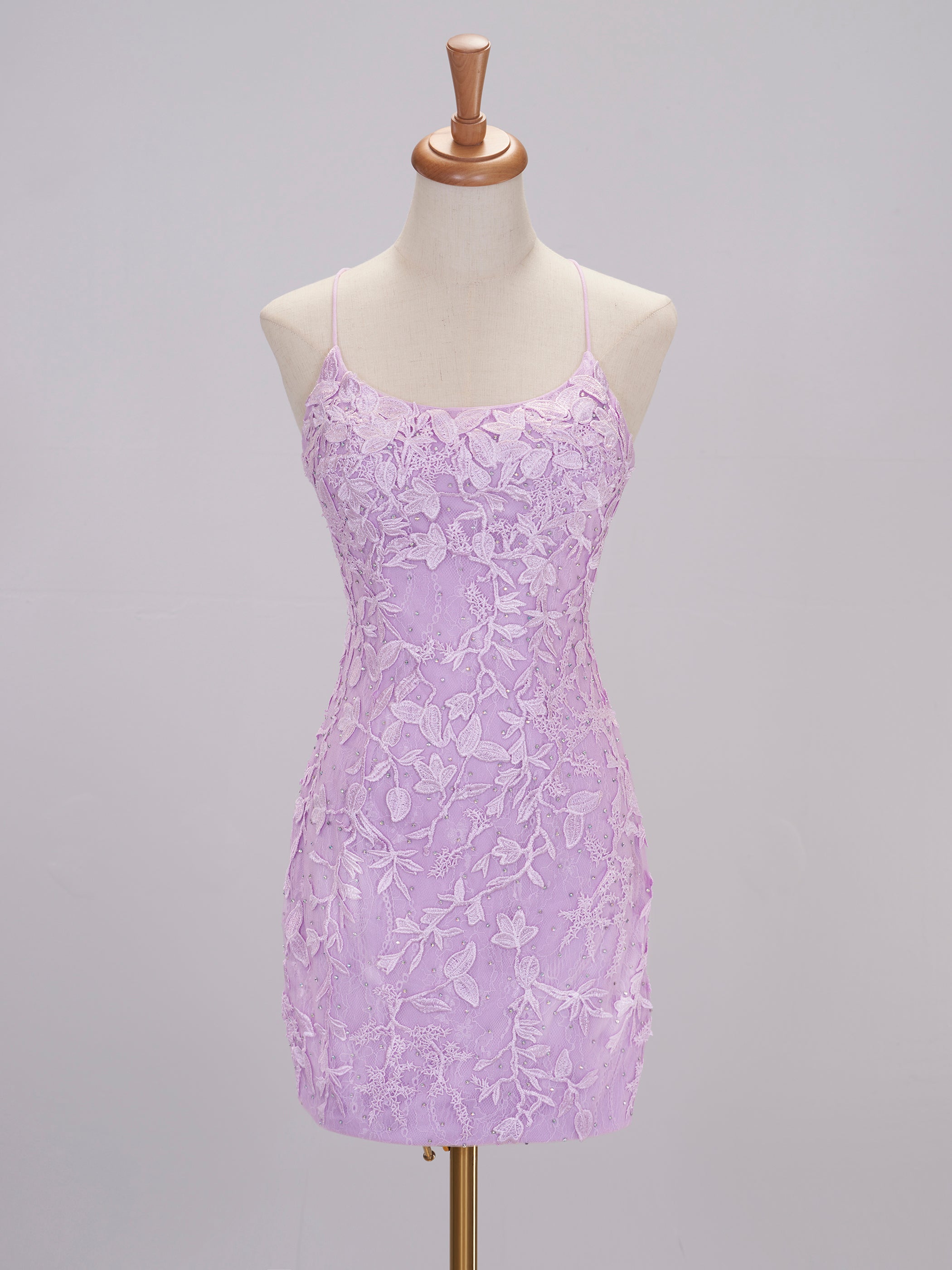 Layla Lilac Tight Short Homecoming Dress