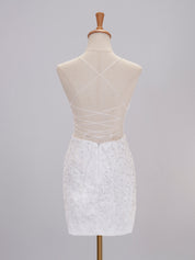 Emma Ivory Tight Short Homecoming Dress