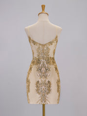 Kayla Champagne Homecoming Dress