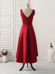 A-Line Sweetheart Neck High-Low Satin Dress with Structured Bodice Homecoming Dress