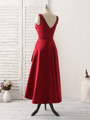 A-Line Sweetheart Neck High-Low Satin Dress with Structured Bodice Homecoming Dress