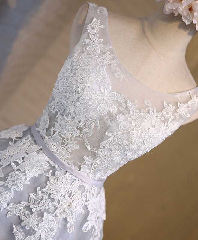 A-Line Off-the-Shoulder Short/Mini Lace and Tulle Homecoming Dress