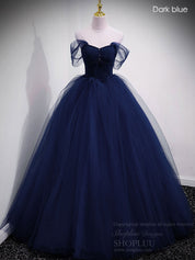 Ball Gown Sweetheart Floor-Length Tulle Prom Dress with Beaded Corset Bodice