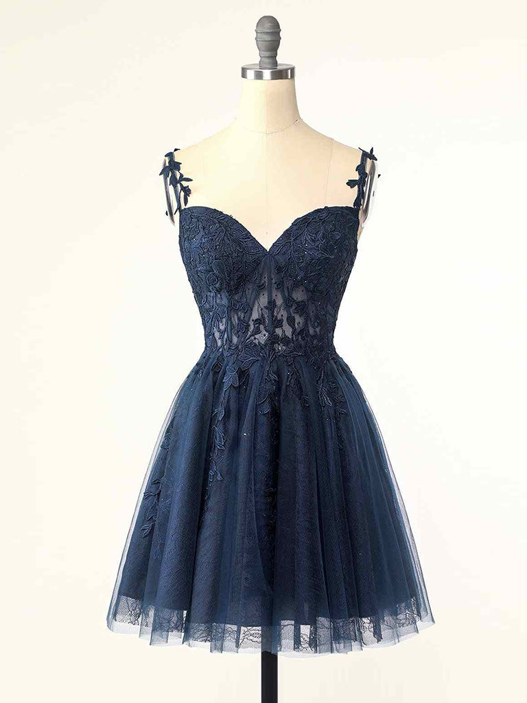 Cute Blue Homecoming Dress