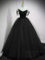 Ball Gown Sweetheart Floor-Length Tulle Prom Dress with Beaded Corset Bodice