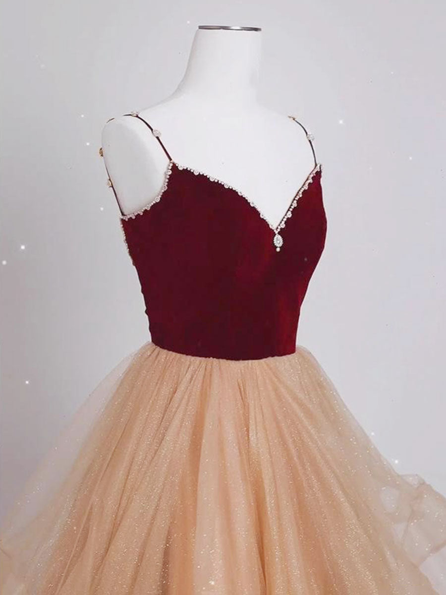 Velvet Graduation Dresses with Beading