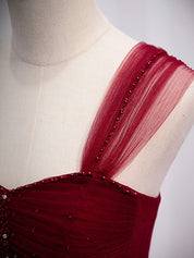 Ball Gown Sweetheart Floor-Length Tulle Prom Dress with Beaded Corset Bodice