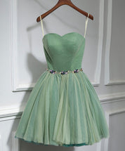A-line Sweetheart Knee-Length Tulle Homecoming Dress with Lace-Up Back