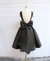 Sleeveless Satin Red Homecoming Dress with Low Back & Oversized Bow Detail