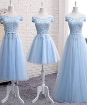 Off-the-Shoulder Floral Embroidered Tulle Ball Gown Prom Dress with Lace-Up Back