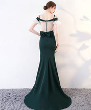 Mermaid Off-the-Shoulder Floor-Length Chiffon Prom Dress with High Slit
