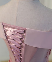 Off-the-Shoulder Floral Embroidered A-line Tulle Homecoming Dress