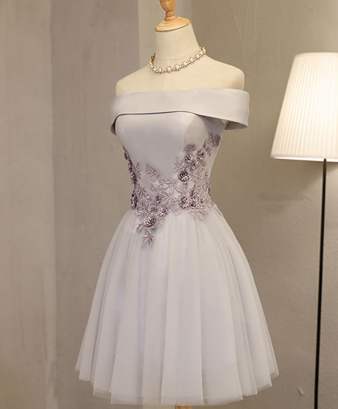 Floral Embroidered High-Low Tulle Homecoming Dress with Satin Belt