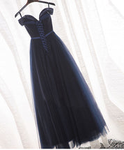 Off-the-Shoulder Ball Gown Tulle Floor-Length Prom Dress with Lace Up Back and Satin Belt