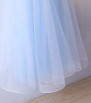 A-line Scoop Neck Floor-Length Tulle & Lace Prom Dress with Lace-Up Back